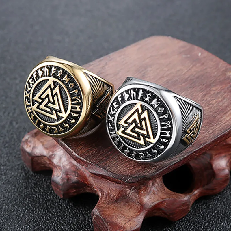 Unique Personality Triangle Symbol Retro Ring sold by Polyalien