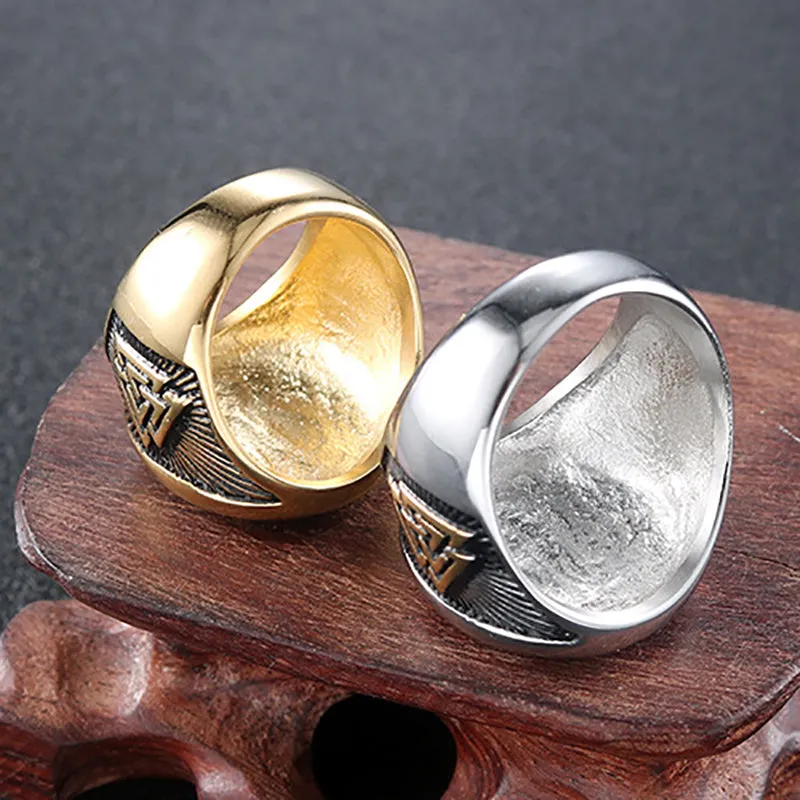 Unique Personality Triangle Symbol Retro Ring sold by Polyalien product image thumbnail 4