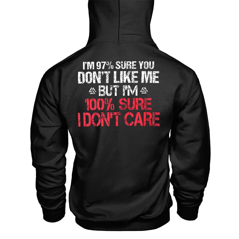 I'm 97% Sure You Don't Like Me But I'm 100% Sure I Don't Care Hoodie sold by Polyalien product image thumbnail 2