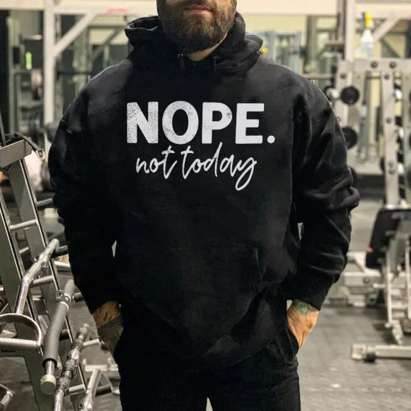 Vikings Nope. Not Today Printed Casual Men's Hoodie sold by Polyalien