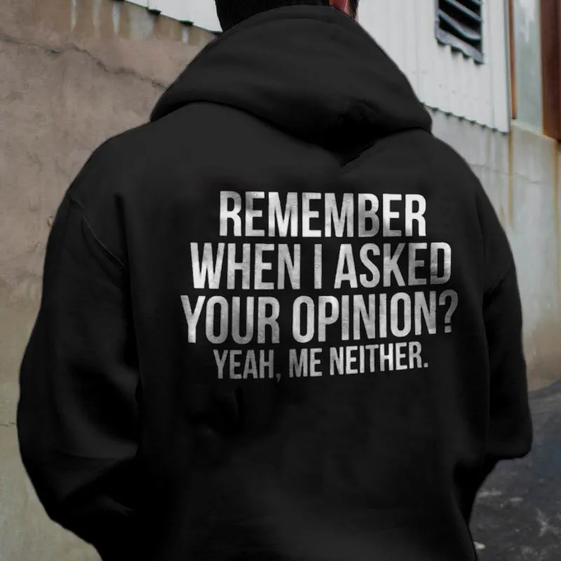 Vikings Remember When I Asked Your Opinion? Printed Men's Hoodie sold by Polyalien