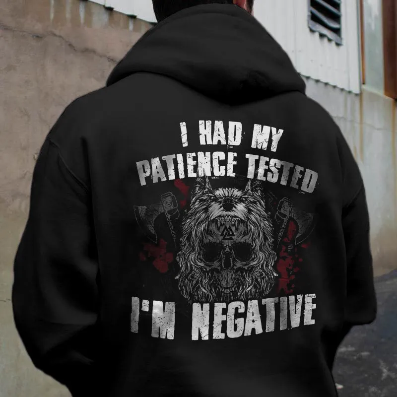 Vikings I Had My Patience Rested Printed Casual Men's Hoodie sold by Polyalien