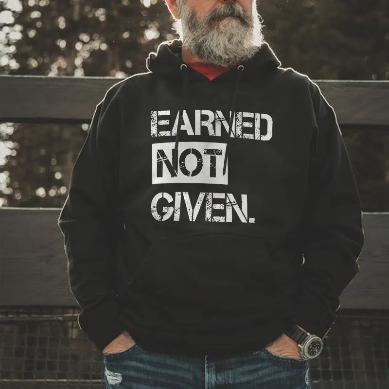 Vikings Earned Not Given Printed Men's Hoodie sold by Polyalien