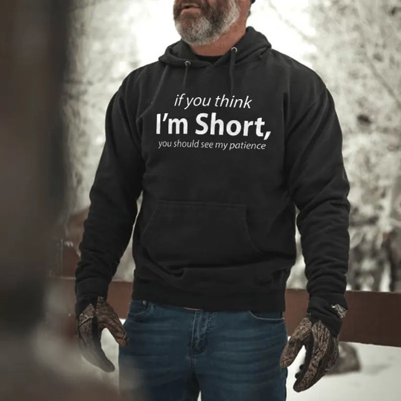 Vikings If You Think I'm Short Printed Casual Men's Hoodie sold by Polyalien