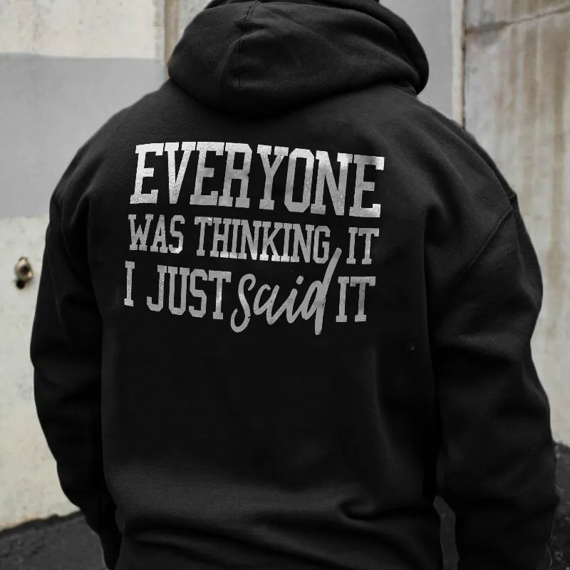 Vikings Everyone Was Thinking It I Just Said It Printed Men's Hoodie sold by Polyalien