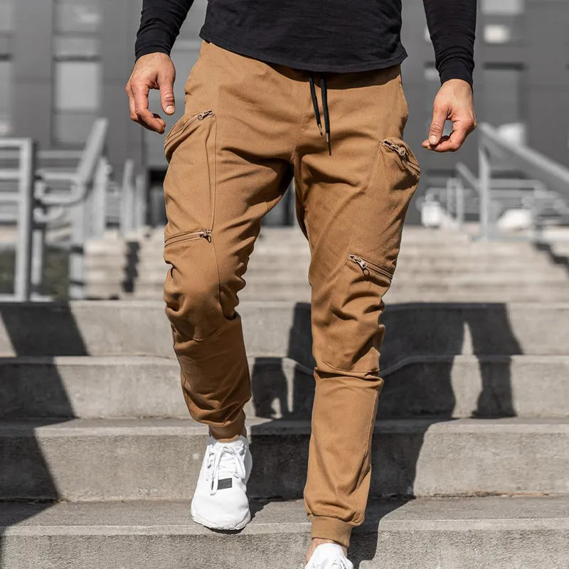 Men's Comfortable Multi-Pocket Cargo Casual Pants sold by Polyalien