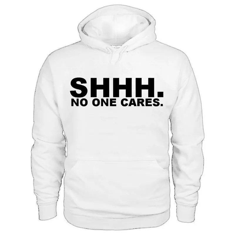Shhh. No One Cares Printed Comfortable Men's Hoodie sold by Polyalien product image thumbnail 5