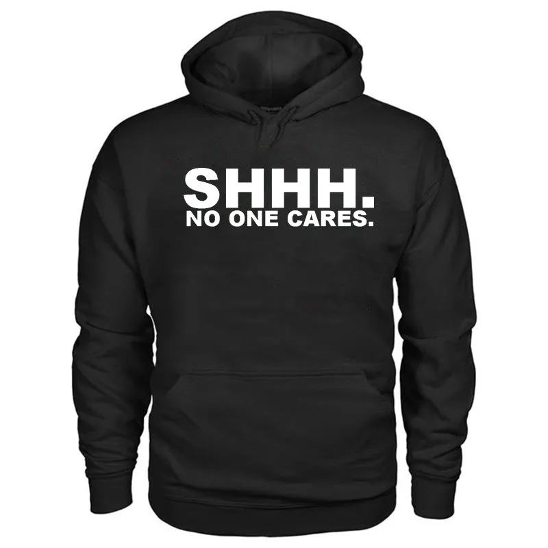 Shhh. No One Cares Printed Men's Hoodie sold by Polyalien product image thumbnail 3