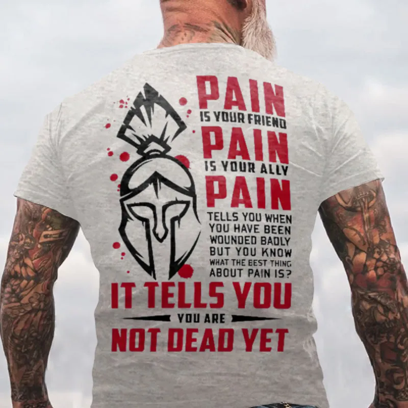 Vikings Pain Is Your Friend Printed Men's T-shirt sold by Polyalien