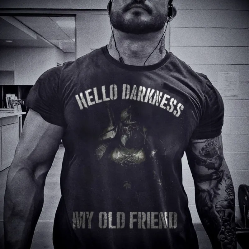 Vikings Hello Darkness My Old Friend Printed Men's T-shirt sold by Polyalien