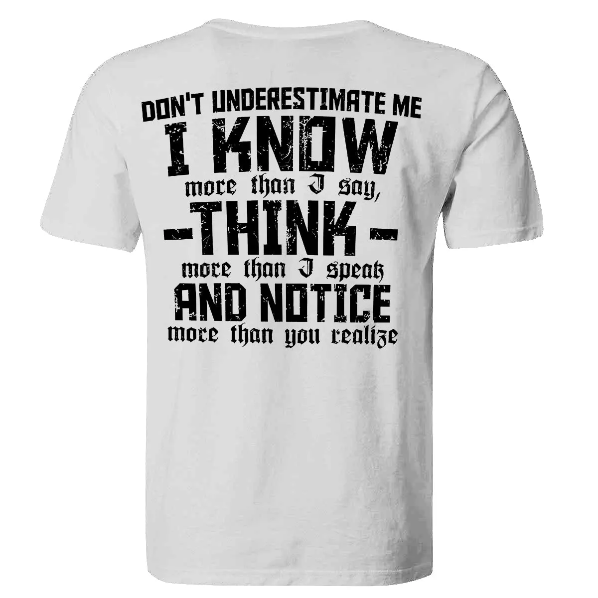 Don't Underestimate Me I Know Printed Men's T-shirt sold by Polyalien product image thumbnail 4