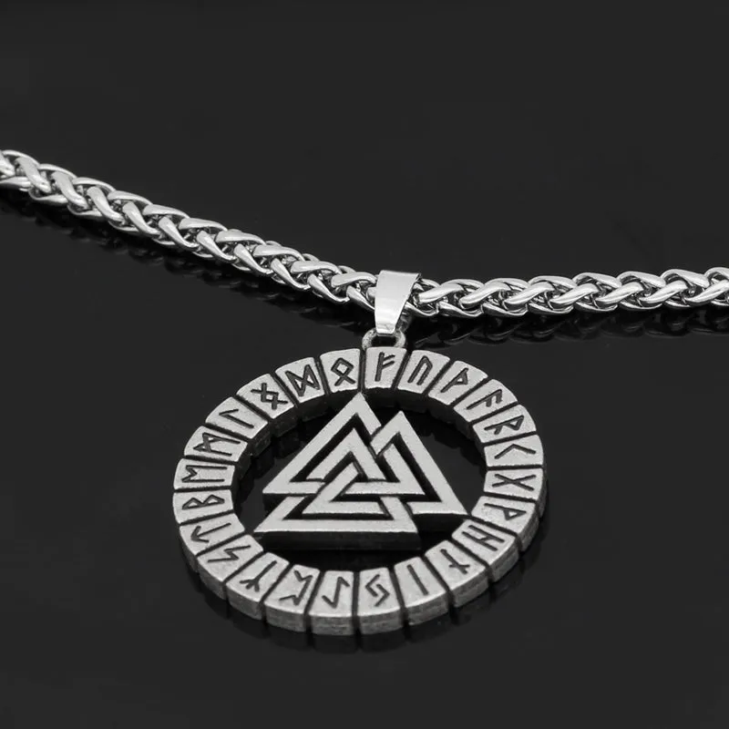Viking Vintage Odin Triangle Rune Necklace sold by Polyalien product image thumbnail 4