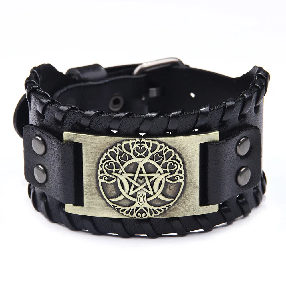 Fashion Trend Jewelry Star Moon Life Bark Mens Bracelet sold by Polyalien