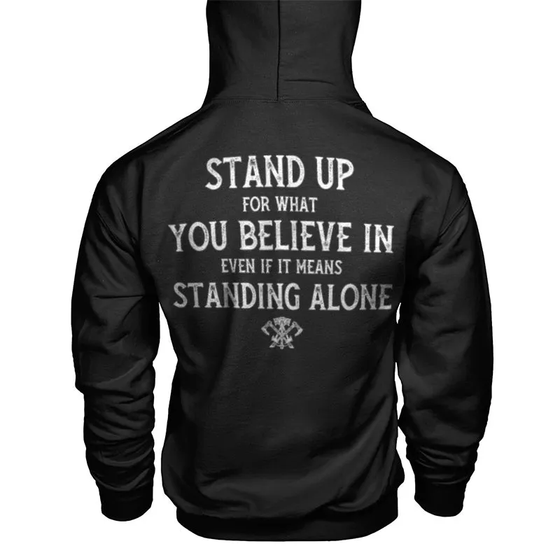 Vikings Stand Up Printed Men's Hoodie sold by Polyalien product image thumbnail 2