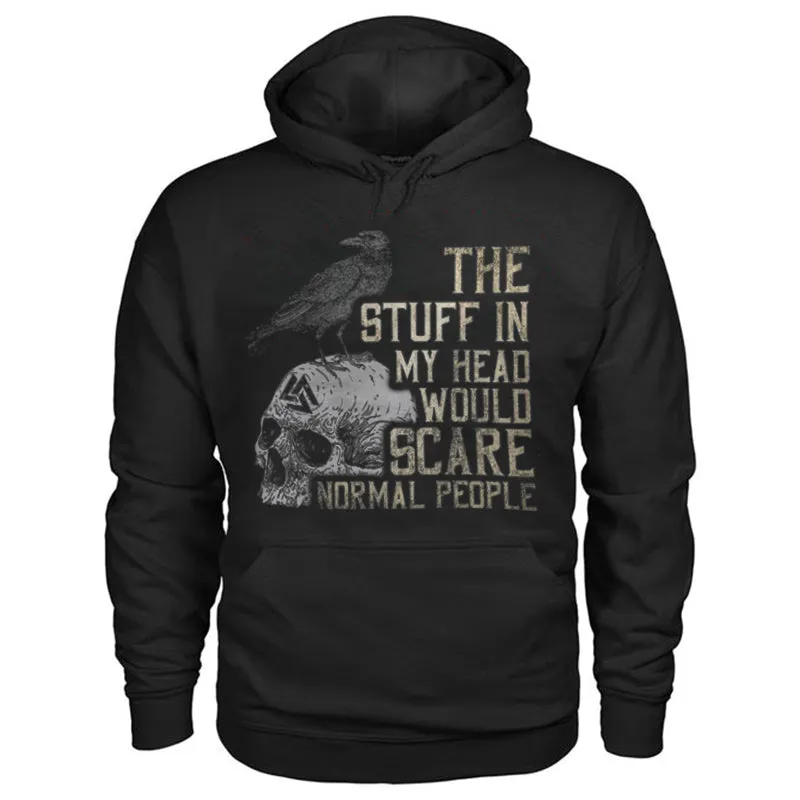 Vikings The Stuff In My Head Printed Men's Hoodie sold by Polyalien product image thumbnail 2