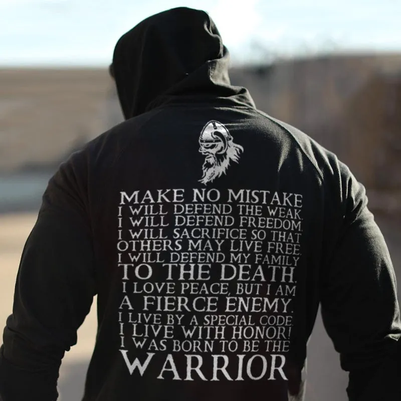 Vikings Make No Mistake Printed Men's Hoodie sold by Polyalien