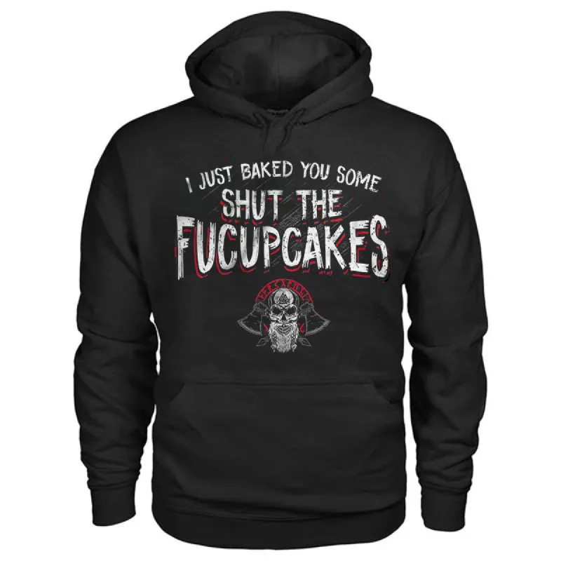 Vikings Shut The Fucupcakes Printed Men's Hoodie sold by Polyalien