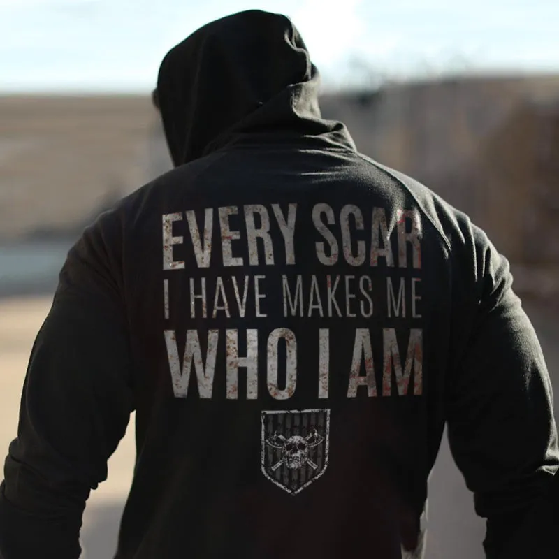 Vikings Every Scar I Have Makes Me Who I Am Printed Men's Hoodie sold by Polyalien