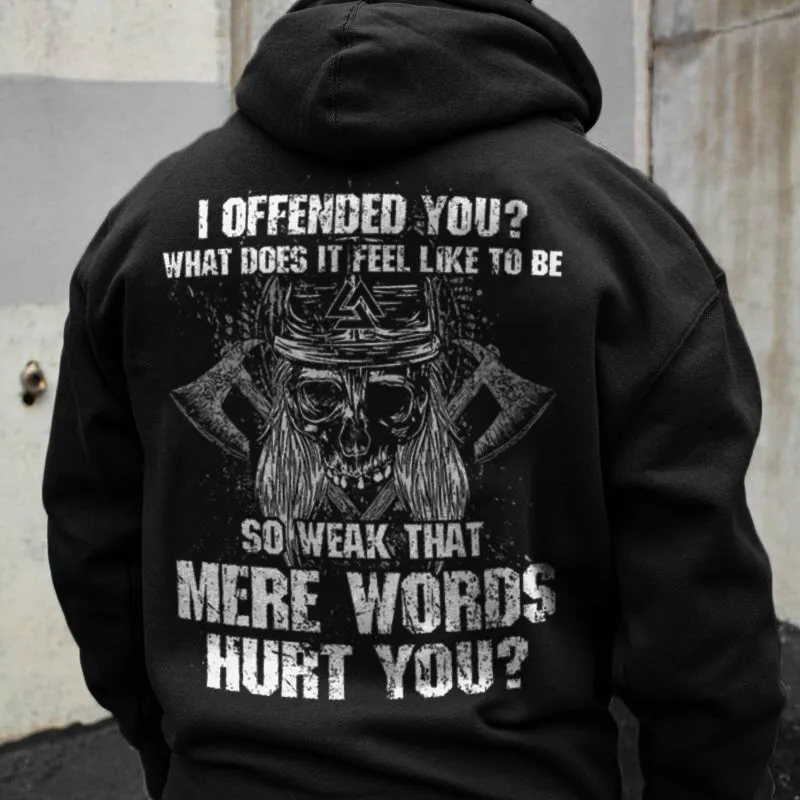 Vikings I Offended You? Printed Men's Hoodie sold by Polyalien