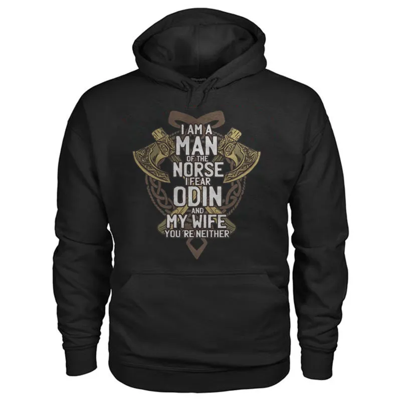 Vikings I Am A Man Of The Norse Printed Men's Hoodie sold by Polyalien