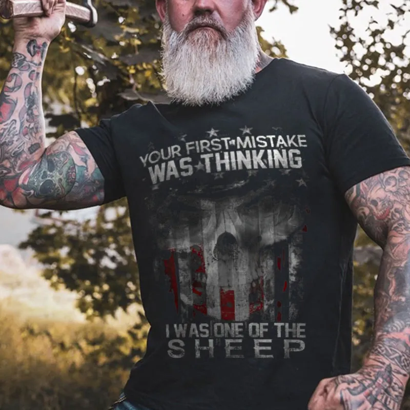 Your First Mistake Was Thinking Printed Men's T-shirt sold by Polyalien