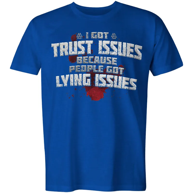 Viking I Got Trust Issues Printed Men's T-shirt sold by Polyalien product image thumbnail 3