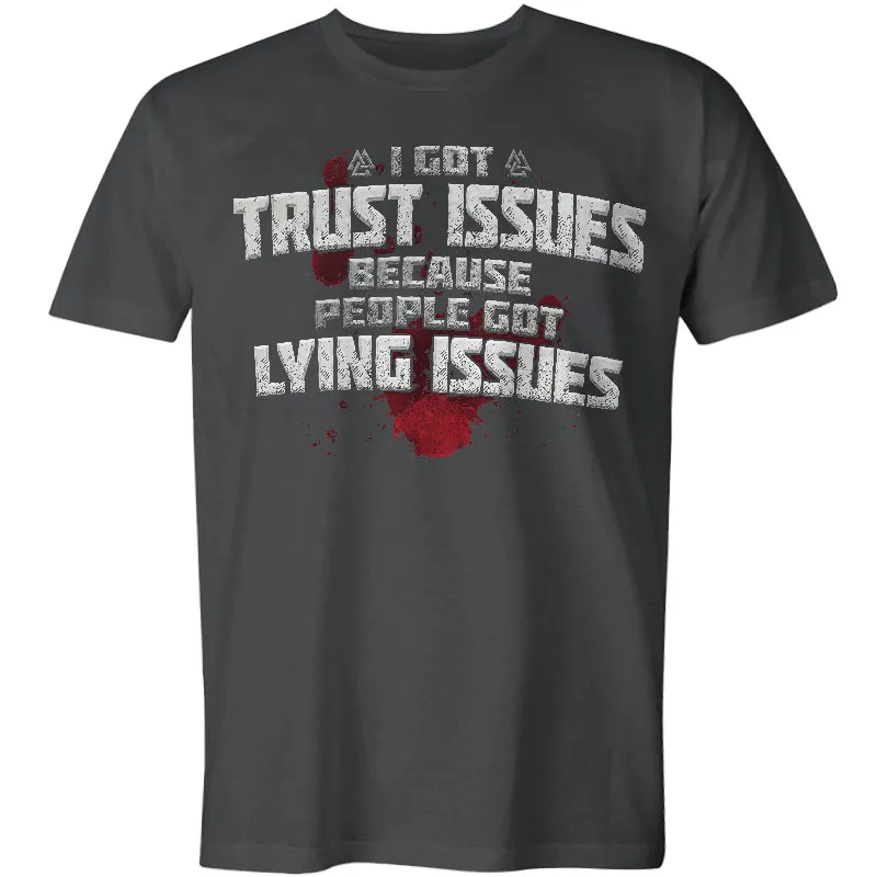 Viking I Got Trust Issues Printed Men's T-shirt sold by Polyalien product image thumbnail 2