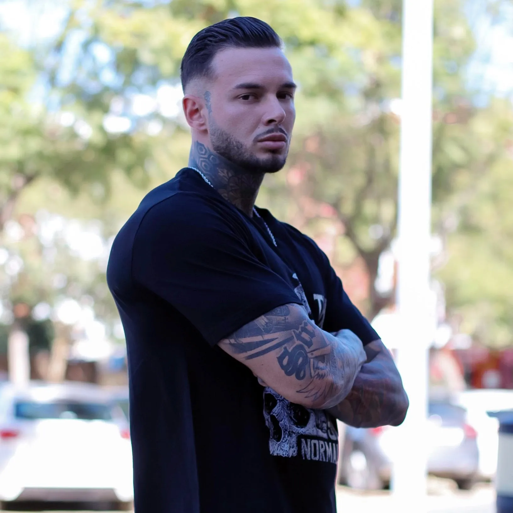 THE STUFF IN MY HEAD letter skull print men's casual tees designer sold by Polyalien product image thumbnail 5