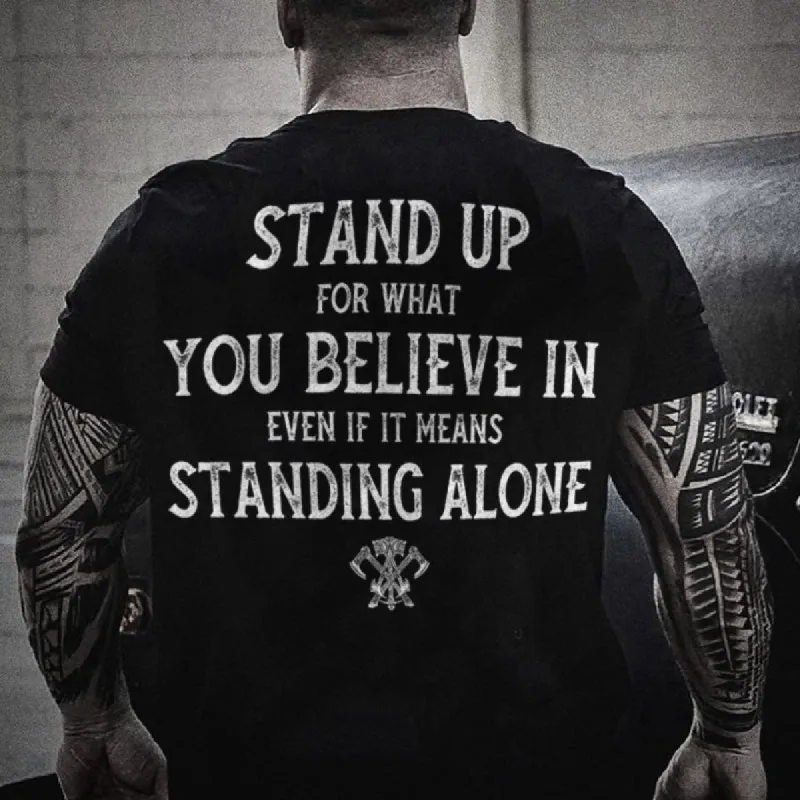 Stand Up For What Printed Men's T-shirt made by Polyalien