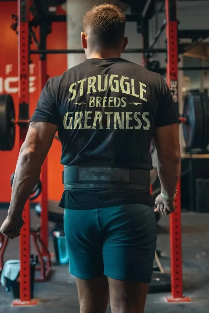 Struggle Breeds Greatness Printed Men's T-shirt sold by Polyalien