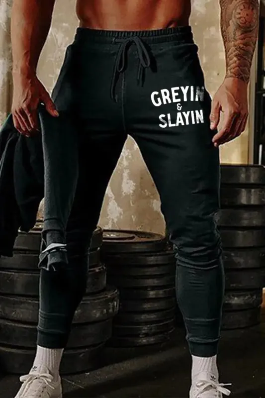 Greyin & Slayin Print Men's Sweatpants sold by Polyalien