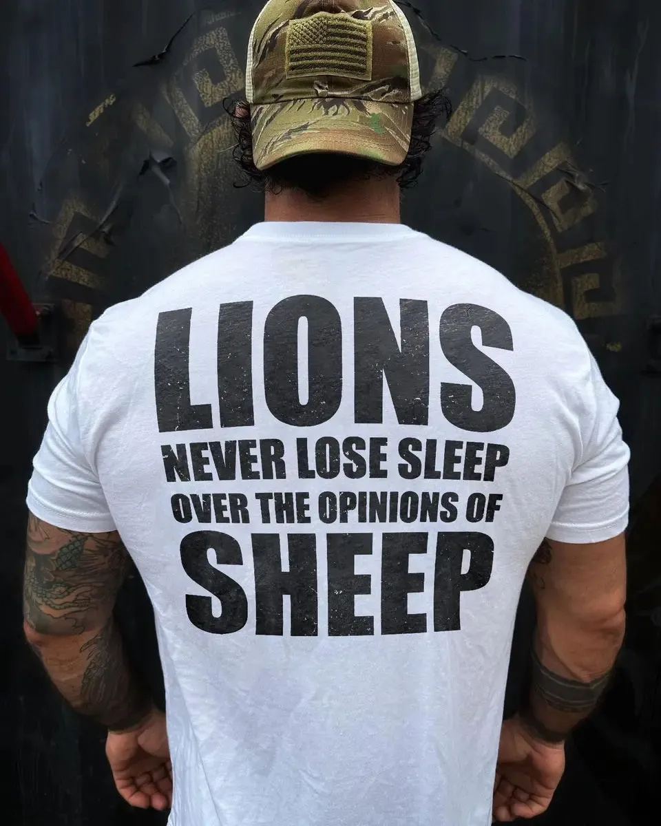 Lions never lose sleep Print Men's T-shirt sold by Polyalien product image thumbnail 4