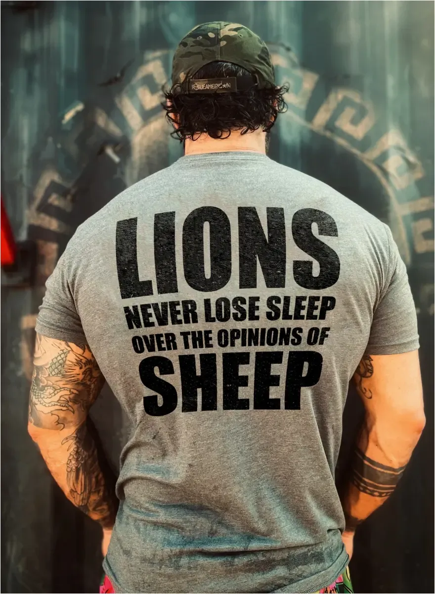 Lions never lose sleep Print Men's T-shirt sold by Polyalien product image thumbnail 3