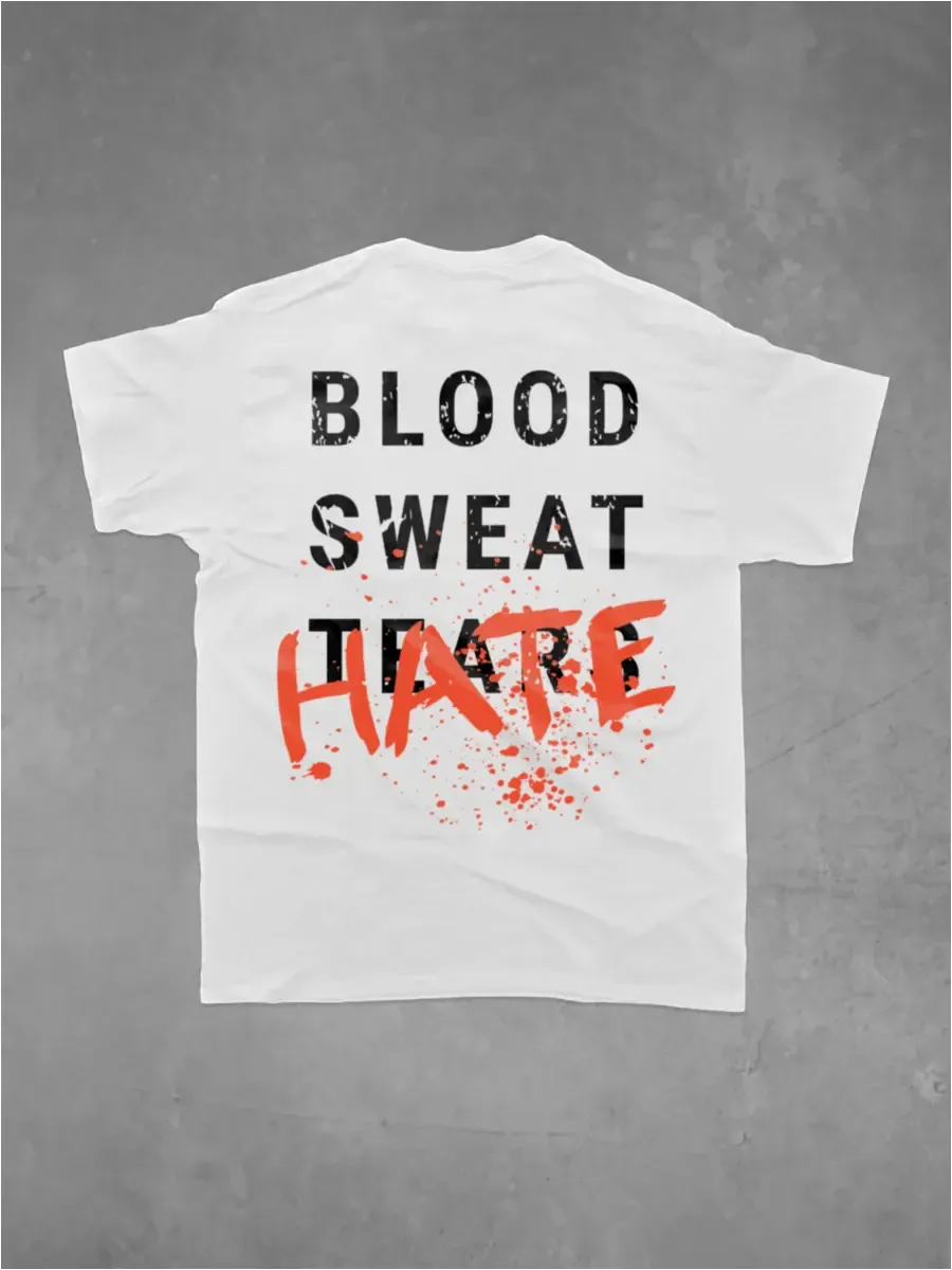 Blood sweat tears hate Print Men's T-shirt sold by Polyalien product image thumbnail 2