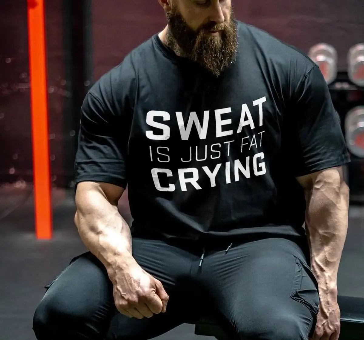 Sweat is just crying Print Men's T-shirt sold by Polyalien