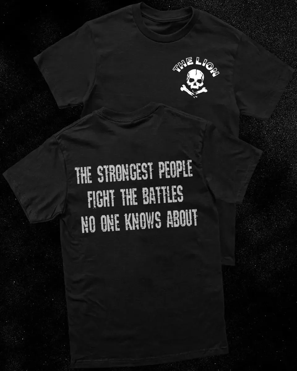 The strongest people fight the battles no one knows about Print Men's T-shirt sold by Polyalien product image thumbnail 2