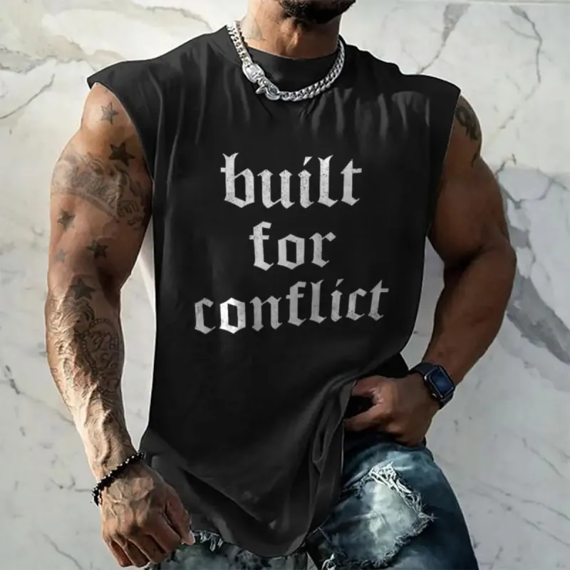 Built for conflict    Printed Men's Vest sold by Polyalien