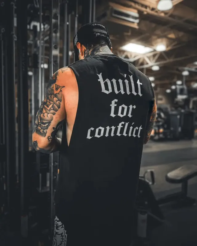 Built for conflict Printed Men's Vest sold by Polyalien