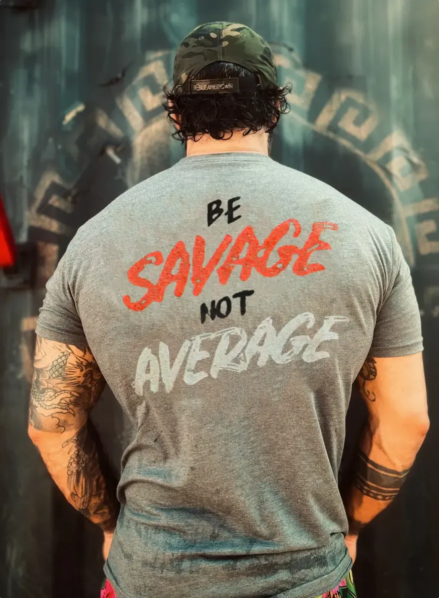 Be savage,no average Print Men's T-shirt sold by Polyalien product image thumbnail 4