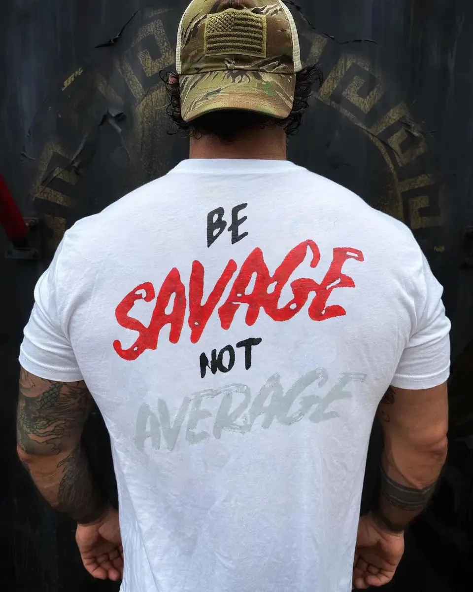 Be savage,no average Print Men's T-shirt sold by Polyalien product image thumbnail 3