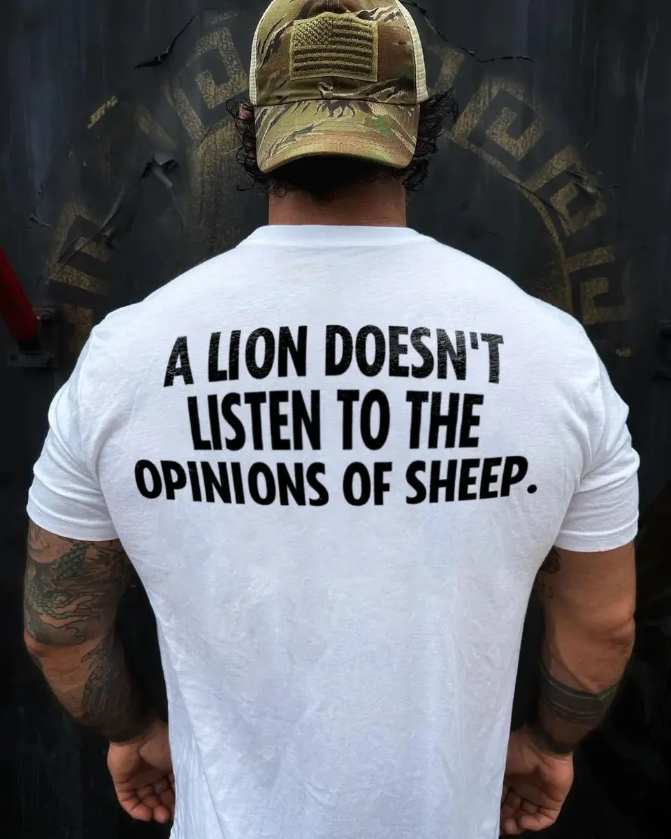 A lion doesn't listen Print Men's T-shirt sold by Polyalien