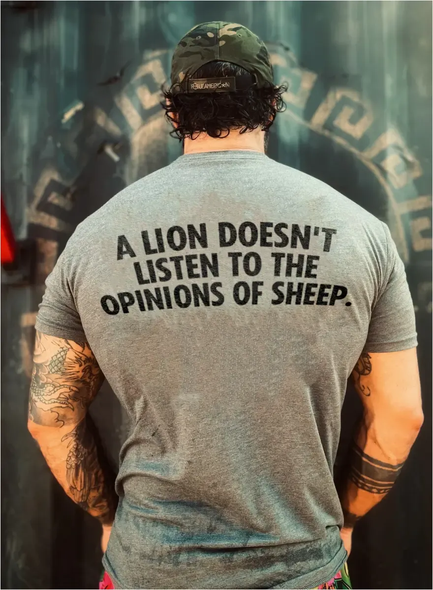 A lion doesn't listen Print Men's T-shirt sold by Polyalien product image thumbnail 4