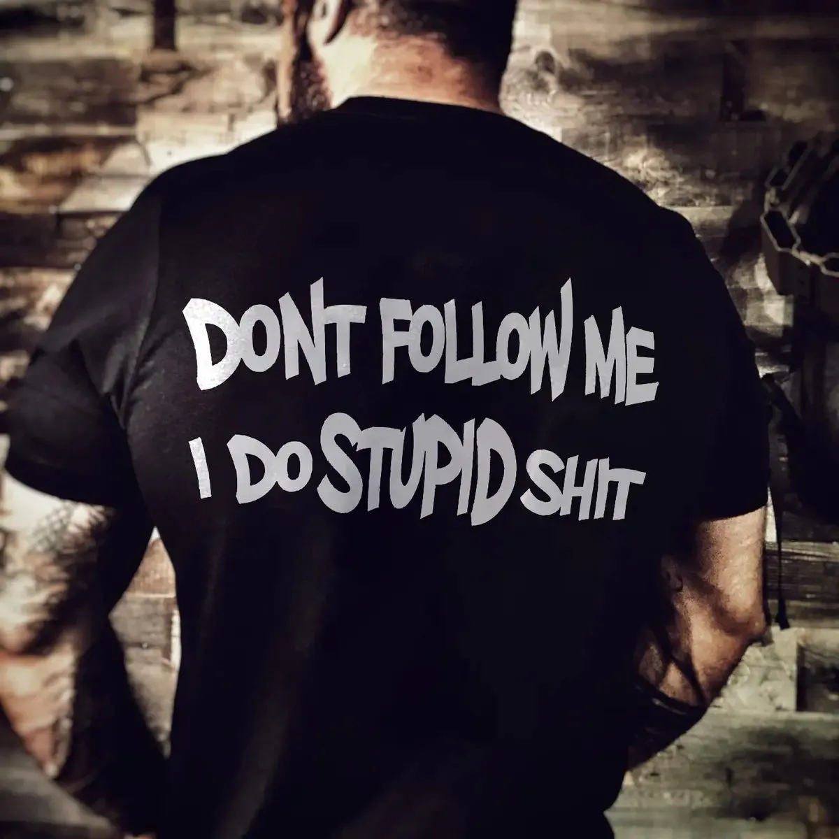 Don't Follow Me I Do Stupid Shit Print Men's T-shirt sold by Polyalien