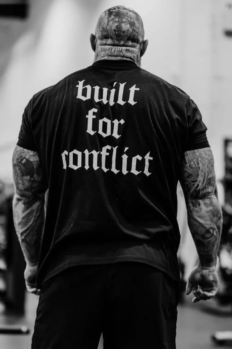 Built for conflict Print Men's T-shirt sold by Polyalien