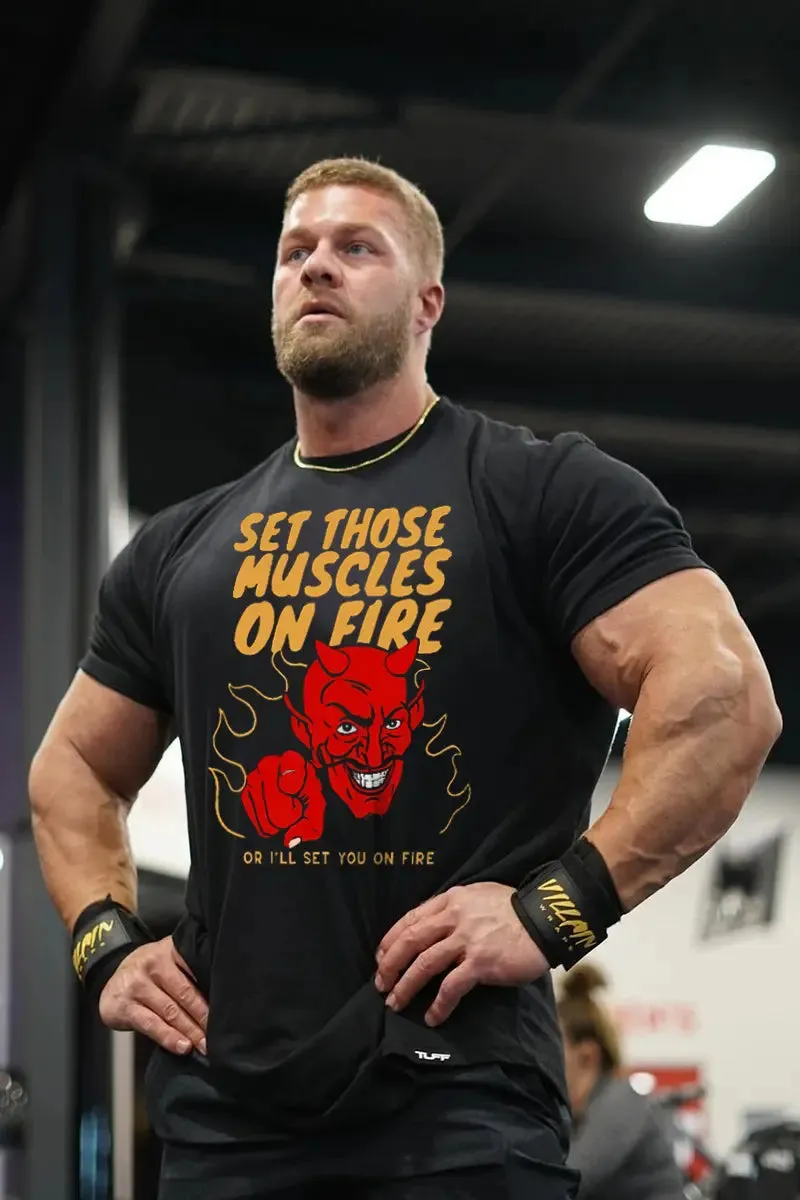 Set Those Muscles On Fire Printed Men's T-shirt sold by Polyalien