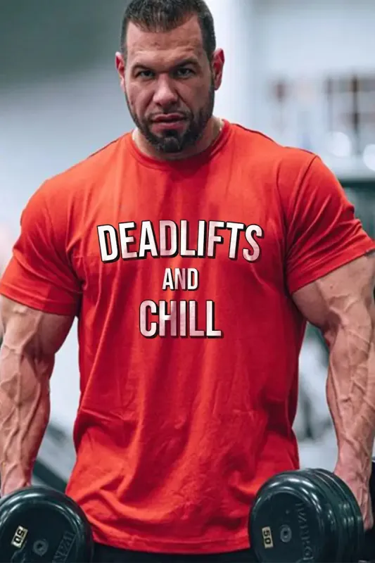 Deadlifts And Chill Printed Men's T-shirt made by Polyalien