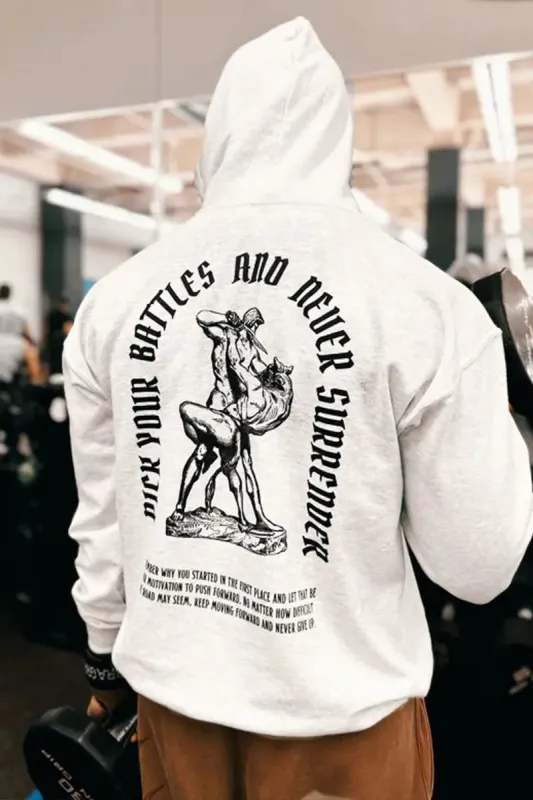 Pick Your Battles And Never Surrender Printed Men's Hoodie sold by Polyalien