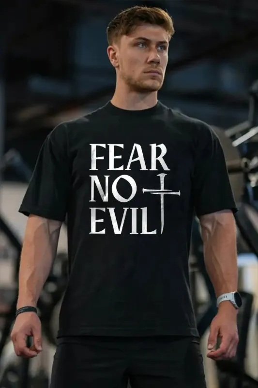 Fear No Evil Printed Casual Men's T-shirt sold by Polyalien