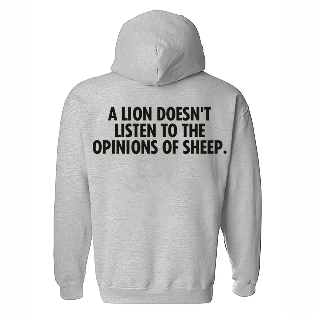 A Lion Doesn't Listen To The Opinions Of Sheep Printed Men's Hoodie sold by Polyalien product image thumbnail 4