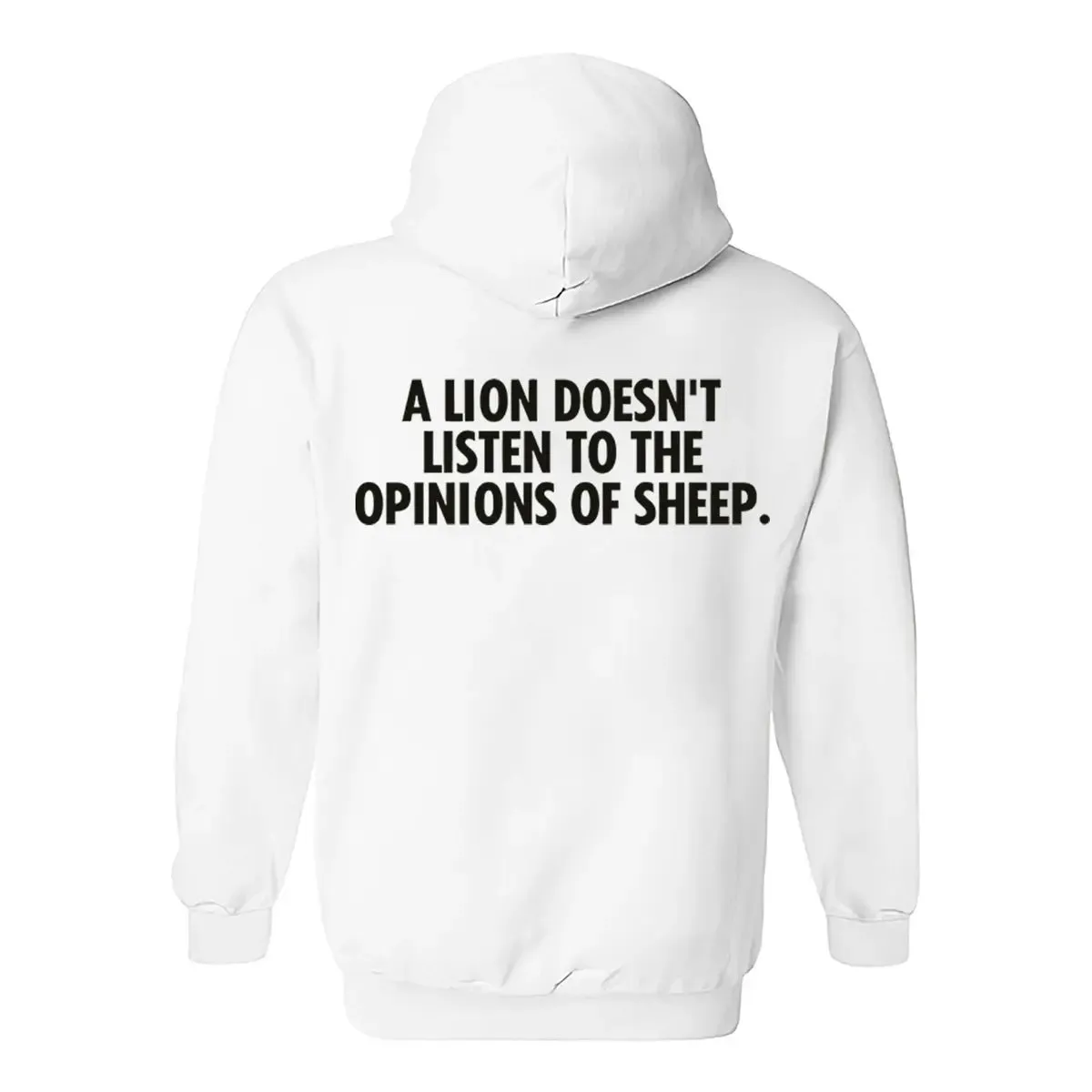 A Lion Doesn't Listen To The Opinions Of Sheep Printed Men's Hoodie sold by Polyalien product image thumbnail 3